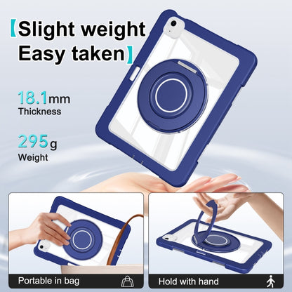 For iPad Air 11 2025 / 2024 / 10.9 2022 Crystal Armor PC Hybrid TPU Tablet Case with Pen Slot(Dark Blue) - iPad Air 11 2025 / 2024 Cases by buy2fix | Online Shopping UK | buy2fix
