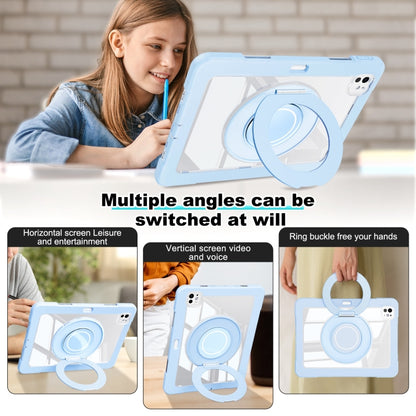 For iPad Pro 11 2024 Crystal Armor PC Hybrid TPU Tablet Case with Pen Slot(Blue) - iPad Pro 11 2024 Cases by buy2fix | Online Shopping UK | buy2fix