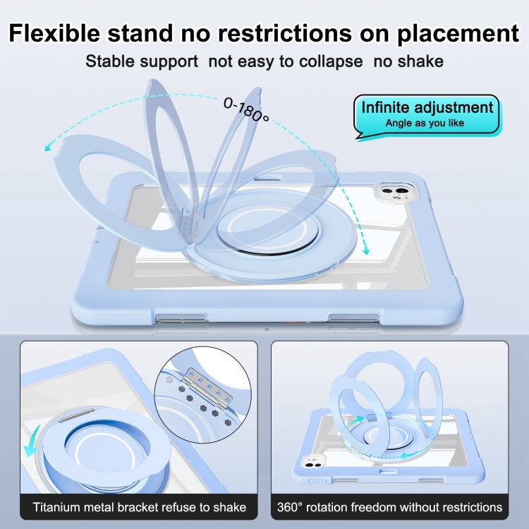 For iPad Pro 11 2024 Crystal Armor PC Hybrid TPU Tablet Case with Pen Slot(Blue) - iPad Pro 11 2024 Cases by buy2fix | Online Shopping UK | buy2fix