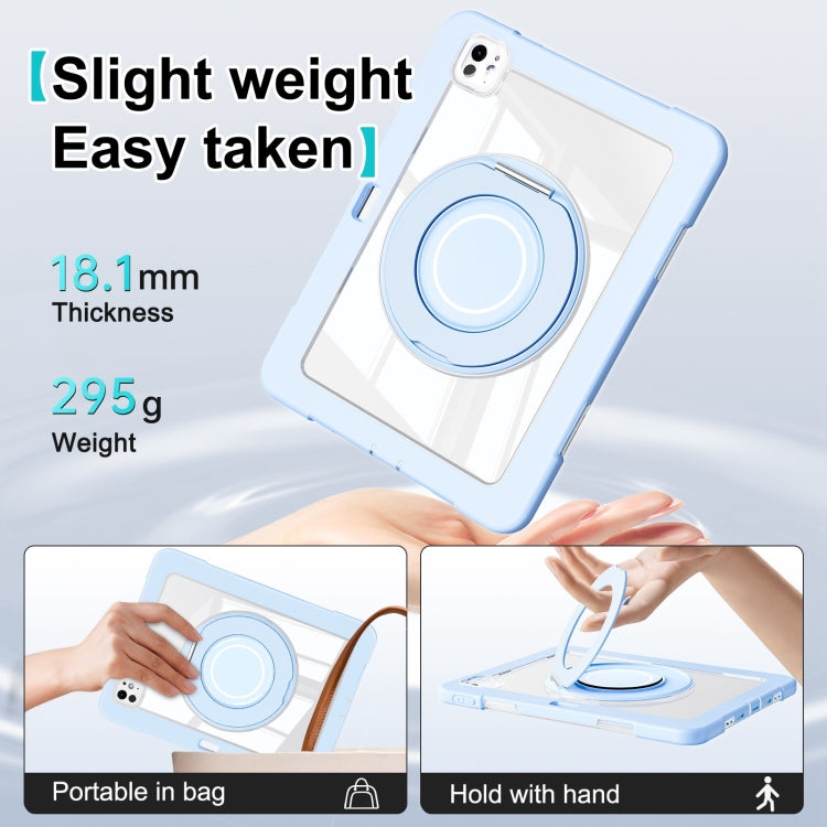 For iPad Pro 11 2024 Crystal Armor PC Hybrid TPU Tablet Case with Pen Slot(Blue) - iPad Pro 11 2024 Cases by buy2fix | Online Shopping UK | buy2fix