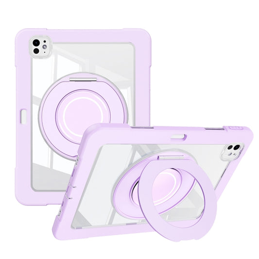 For iPad Pro 11 2024 Crystal Armor PC Hybrid TPU Tablet Case with Pen Slot(Purple) - iPad Pro 11 2024 Cases by buy2fix | Online Shopping UK | buy2fix