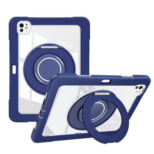 For iPad Pro 11 2024 Crystal Armor PC Hybrid TPU Tablet Case with Pen Slot(Dark Blue) - iPad Pro 11 2024 Cases by buy2fix | Online Shopping UK | buy2fix