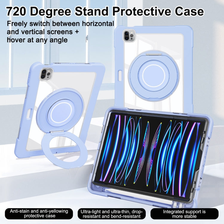 For iPad Pro 11 2022 / Air 10.9 2022 Crystal Armor PC Hybrid TPU Tablet Case with Pen Slot(Blue) - iPad Pro 11 (2022/2021) Cases by buy2fix | Online Shopping UK | buy2fix