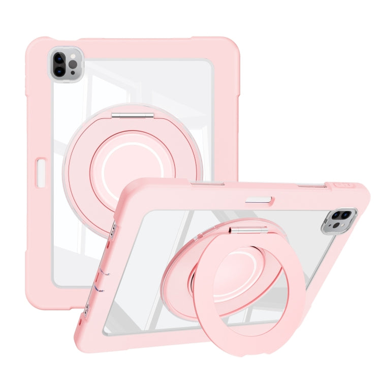 For iPad Pro 11 2022 / Air 10.9 2022 Crystal Armor PC Hybrid TPU Tablet Case with Pen Slot(Pink) - iPad Pro 11 (2022/2021) Cases by buy2fix | Online Shopping UK | buy2fix