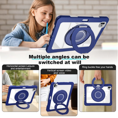 For iPad Pro 11 2022 / Air 10.9 2022 Crystal Armor PC Hybrid TPU Tablet Case with Pen Slot(Dark Blue) by buy2fix