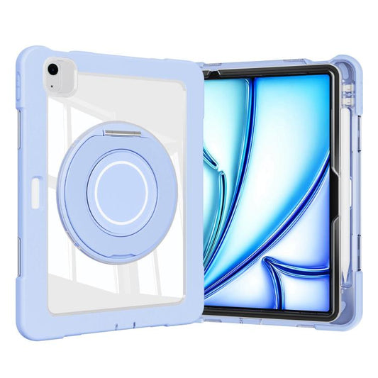 For iPad Air 13 2025 / 2024 Crystal Armor PC Hybrid TPU Tablet Case with Pen Slot(Blue) - iPad Pro 12.9 (2022/2021) Cases by buy2fix | Online Shopping UK | buy2fix