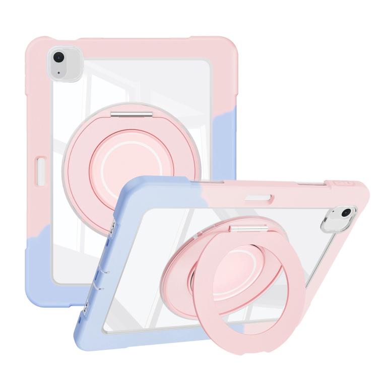 For iPad Air 13 2025 / 2024 Crystal Armor PC Hybrid TPU Tablet Case with Pen Slot(Blue Pink) - iPad Pro 12.9 (2022/2021) Cases by buy2fix | Online Shopping UK | buy2fix