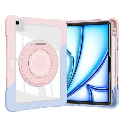 For iPad Air 13 2025 / 2024 Crystal Armor PC Hybrid TPU Tablet Case with Pen Slot(Blue Pink) - iPad Pro 12.9 (2022/2021) Cases by buy2fix | Online Shopping UK | buy2fix