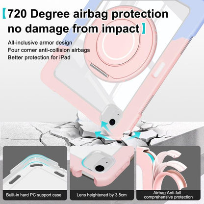 For iPad Air 13 2025 / 2024 Crystal Armor PC Hybrid TPU Tablet Case with Pen Slot(Blue Pink) - iPad Pro 12.9 (2022/2021) Cases by buy2fix | Online Shopping UK | buy2fix