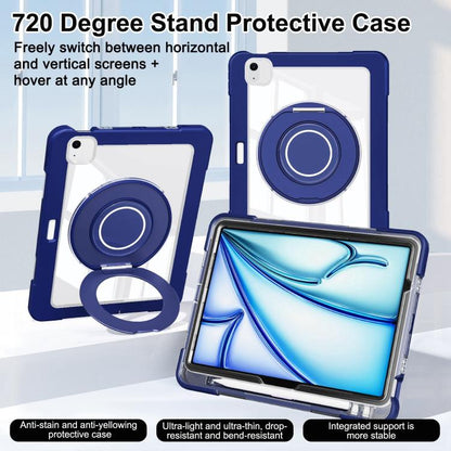 For iPad Air 13 2025 / 2024 Crystal Armor PC Hybrid TPU Tablet Case with Pen Slot(Dark Blue) - iPad Pro 12.9 (2022/2021) Cases by buy2fix | Online Shopping UK | buy2fix