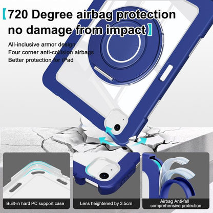 For iPad Air 13 2025 / 2024 Crystal Armor PC Hybrid TPU Tablet Case with Pen Slot(Dark Blue) - iPad Pro 12.9 (2022/2021) Cases by buy2fix | Online Shopping UK | buy2fix