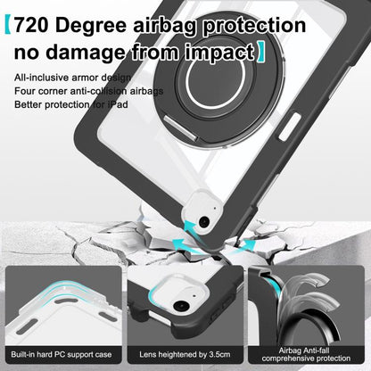 For iPad Air 13 2025 / 2024 Crystal Armor PC Hybrid TPU Tablet Case with Pen Slot(Black) - iPad Pro 12.9 (2022/2021) Cases by buy2fix | Online Shopping UK | buy2fix