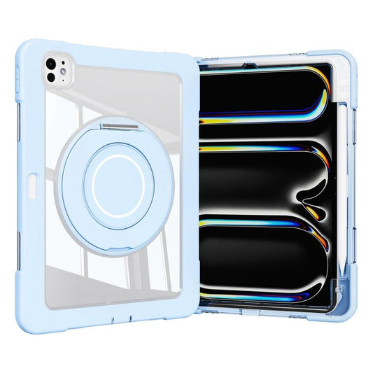 For iPad Pro 13 2024 Crystal Armor PC Hybrid TPU Tablet Case with Pen Slot(Blue) - iPad Pro 13 2024 Cases by buy2fix | Online Shopping UK | buy2fix