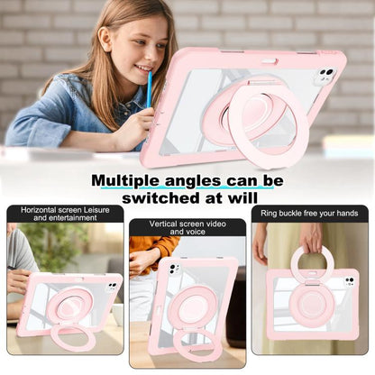 For iPad Pro 13 2024 Crystal Armor PC Hybrid TPU Tablet Case with Pen Slot(Pink) - iPad Pro 13 2024 Cases by buy2fix | Online Shopping UK | buy2fix