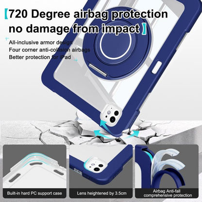 For iPad Pro 13 2024 Crystal Armor PC Hybrid TPU Tablet Case with Pen Slot(Dark Blue) - iPad Pro 13 2024 Cases by buy2fix | Online Shopping UK | buy2fix