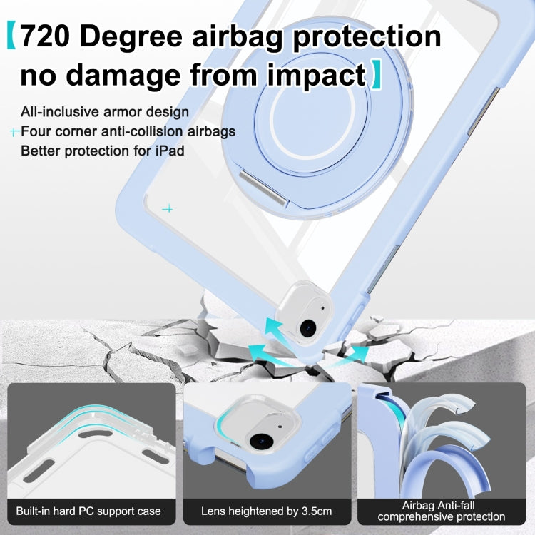 For iPad Air 11 2025 / 2024 / 10.9 2022 Crystal Armor PC Hybrid TPU Tablet Case(Blue) by buy2fix