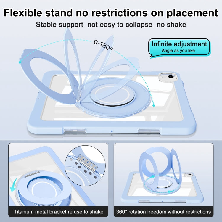 For iPad Air 11 2025 / 2024 / 10.9 2022 Crystal Armor PC Hybrid TPU Tablet Case(Blue) by buy2fix