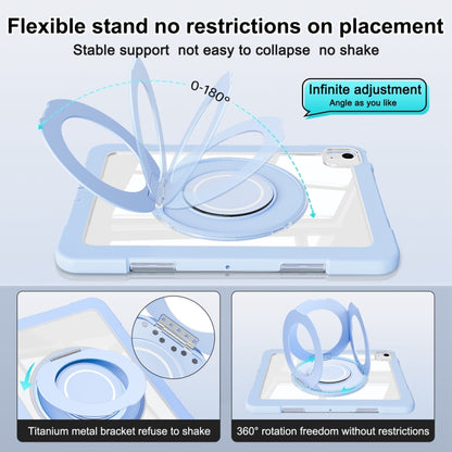 For iPad Air 11 2025 / 2024 / 10.9 2022 Crystal Armor PC Hybrid TPU Tablet Case(Blue) by buy2fix