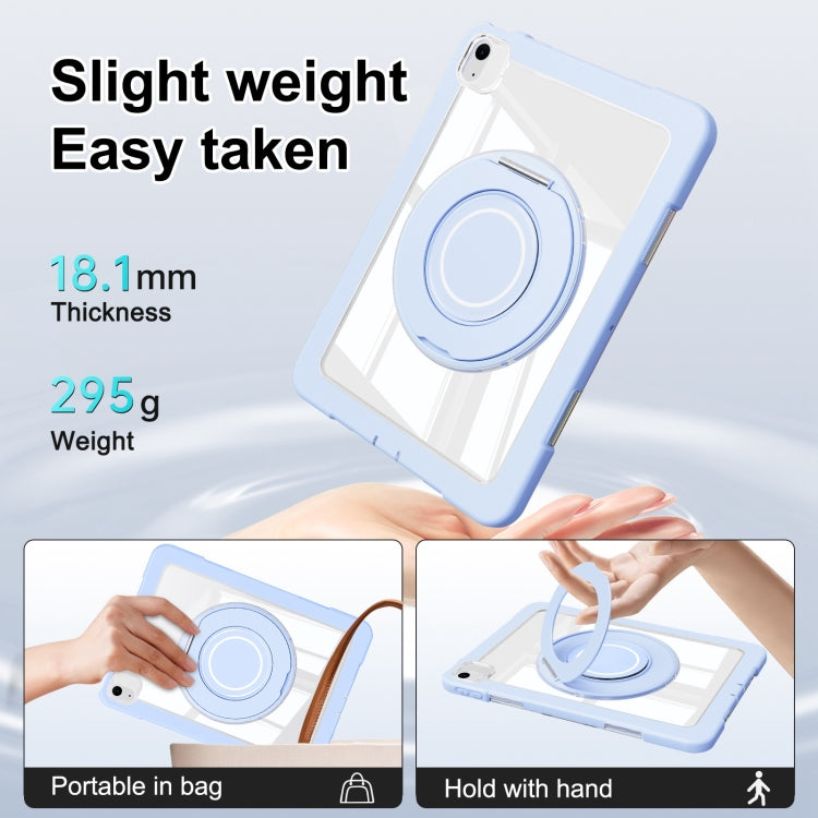 For iPad Air 11 2025 / 2024 / 10.9 2022 Crystal Armor PC Hybrid TPU Tablet Case(Blue) by buy2fix