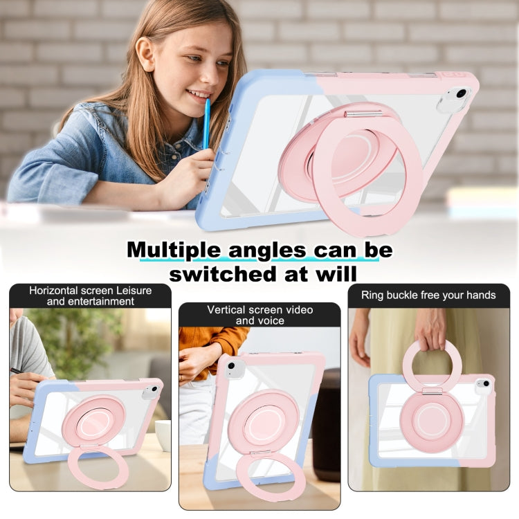 For iPad Air 11 2025 / 2024 / 10.9 2022 Crystal Armor PC Hybrid TPU Tablet Case(Blue Pink) - iPad Air 11 2025 / 2024 Cases by buy2fix | Online Shopping UK | buy2fix