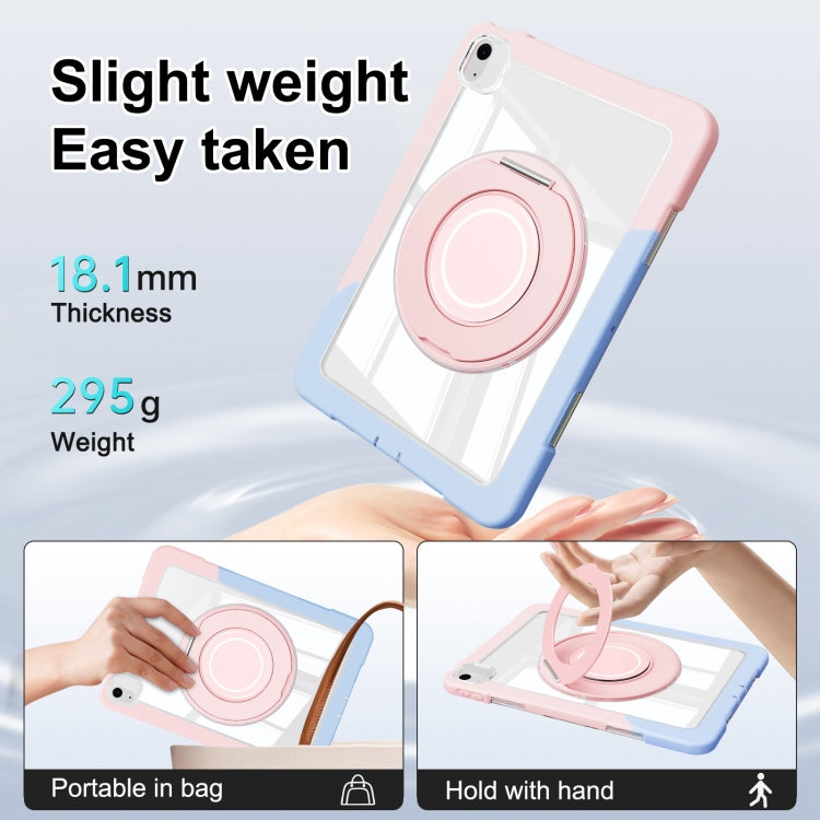 For iPad Air 11 2025 / 2024 / 10.9 2022 Crystal Armor PC Hybrid TPU Tablet Case(Blue Pink) - iPad Air 11 2025 / 2024 Cases by buy2fix | Online Shopping UK | buy2fix