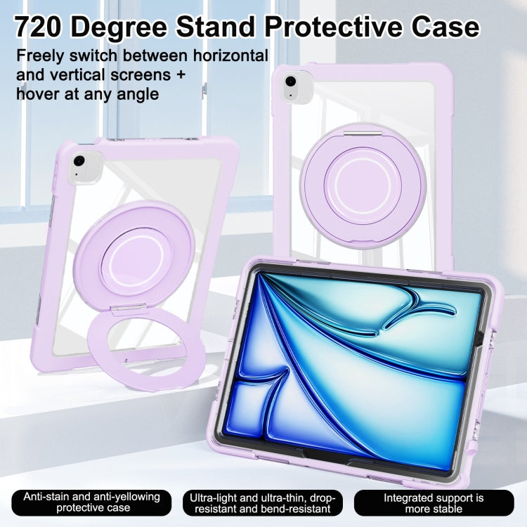 For iPad Air 11 2025 / 2024 / 10.9 2022 Crystal Armor PC Hybrid TPU Tablet Case(Purple) - iPad Air 11 2025 / 2024 Cases by buy2fix | Online Shopping UK | buy2fix