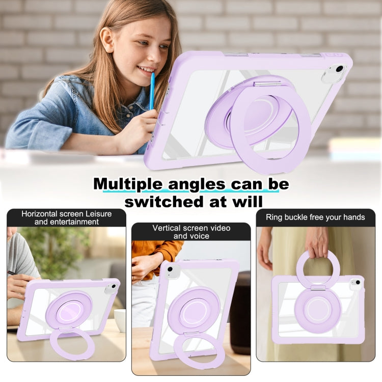 For iPad Air 11 2025 / 2024 / 10.9 2022 Crystal Armor PC Hybrid TPU Tablet Case(Purple) - iPad Air 11 2025 / 2024 Cases by buy2fix | Online Shopping UK | buy2fix
