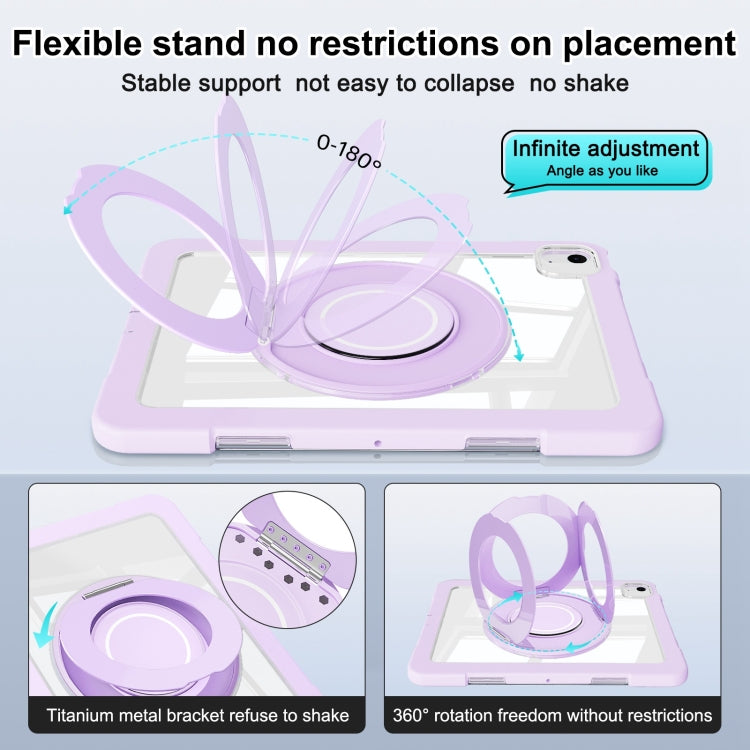 For iPad Air 11 2025 / 2024 / 10.9 2022 Crystal Armor PC Hybrid TPU Tablet Case(Purple) - iPad Air 11 2025 / 2024 Cases by buy2fix | Online Shopping UK | buy2fix