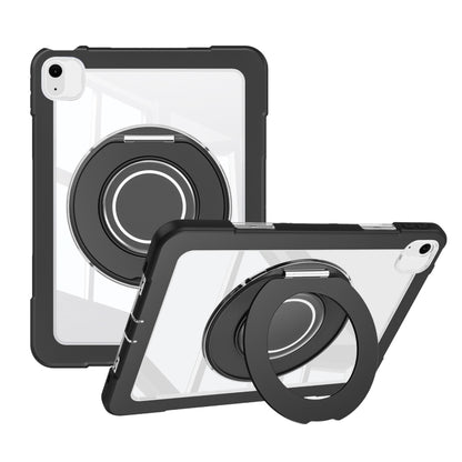 For iPad Air 11 2025 / 2024 / 10.9 2022 Crystal Armor PC Hybrid TPU Tablet Case(Black) - iPad Air 11 2025 / 2024 Cases by buy2fix | Online Shopping UK | buy2fix