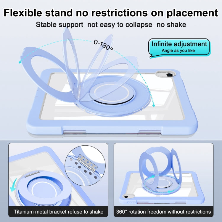 For iPad 2025 / 2022 Crystal Armor PC Hybrid TPU Tablet Case(Blue) by buy2fix