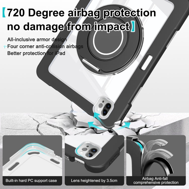 For iPad Pro 11 2022 / 2021 / 2020 Crystal Armor PC Hybrid TPU Tablet Case(Black) - iPad Pro 11 (2022/2021) Cases by buy2fix | Online Shopping UK | buy2fix