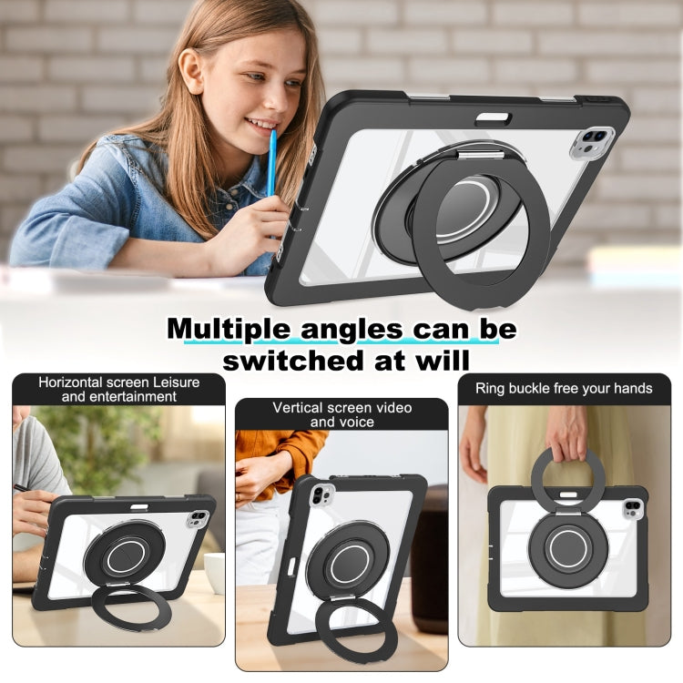 For iPad Pro 11 2022 / 2021 / 2020 Crystal Armor PC Hybrid TPU Tablet Case(Black) - iPad Pro 11 (2022/2021) Cases by buy2fix | Online Shopping UK | buy2fix