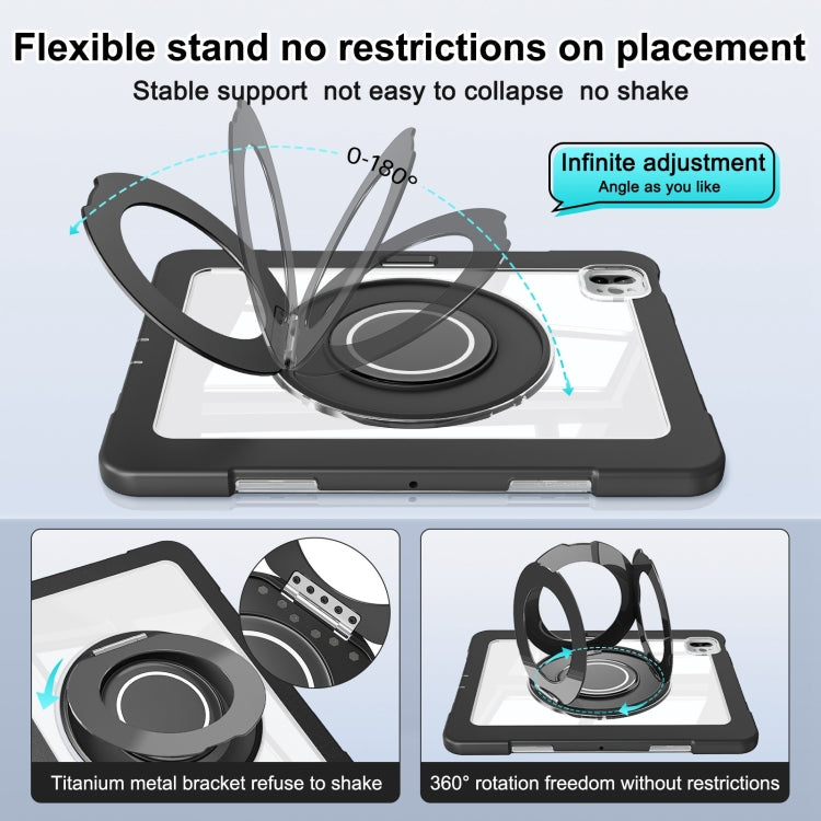 For iPad Pro 11 2022 / 2021 / 2020 Crystal Armor PC Hybrid TPU Tablet Case(Black) - iPad Pro 11 (2022/2021) Cases by buy2fix | Online Shopping UK | buy2fix