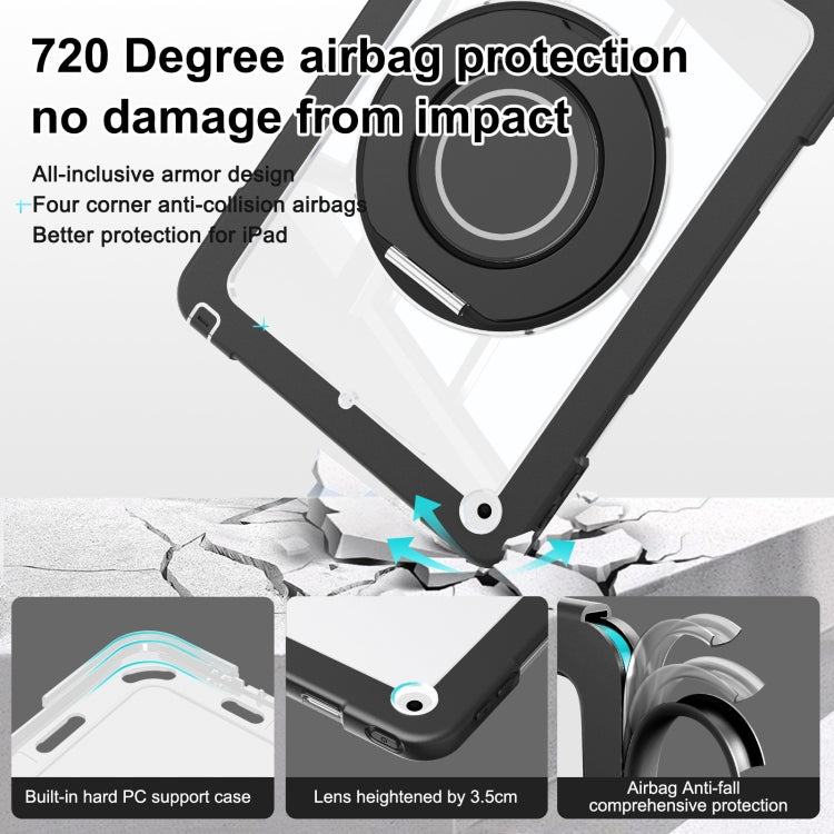 For iPad 10.2 2021 / 2020 / 2019 Crystal Armor PC Hybrid TPU Tablet Case(Black) by buy2fix