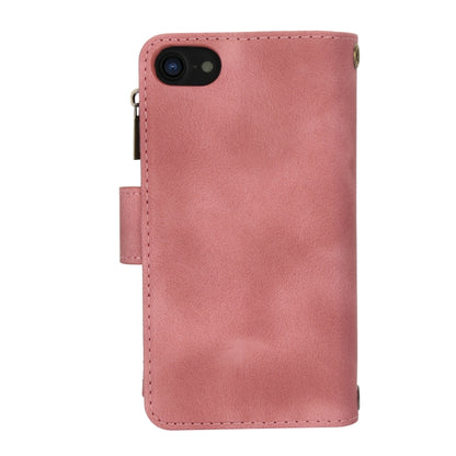 For iPhone 7 / 8 / SE 2022 Dream 9-Card Zipper Wallet RFID Leather Phone Case with Lanyard(Rose Gold) - iPhone SE 2022 / 2020 / 8 / 7 Cases by buy2fix | Online Shopping UK | buy2fix