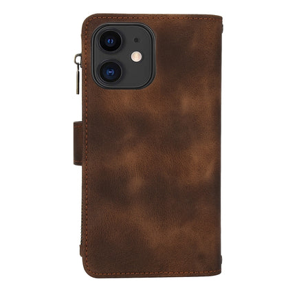 For iPhone 11 Dream 9-Card Zipper Wallet RFID Leather Phone Case with Lanyard(Brown) - iPhone 11 Cases by buy2fix | Online Shopping UK | buy2fix