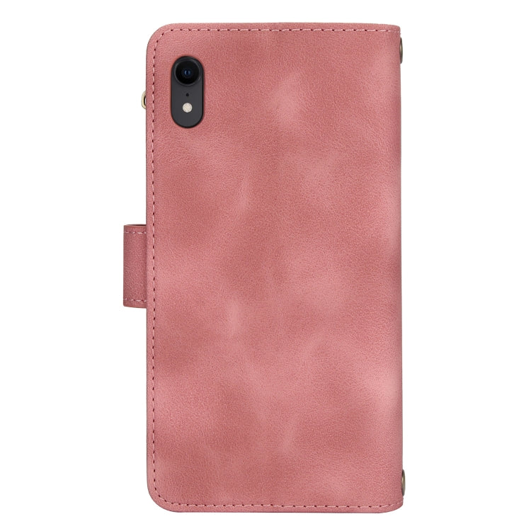 For iPhone XR Dream 9-Card Zipper Wallet RFID Leather Phone Case with Lanyard(Rose Gold) - More iPhone Cases by buy2fix | Online Shopping UK | buy2fix