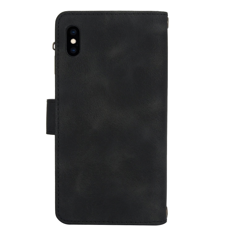 For iPhone XS / X Dream 9-Card Zipper Wallet RFID Leather Phone Case with Lanyard(Black) - More iPhone Cases by buy2fix | Online Shopping UK | buy2fix