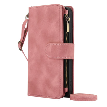 For iPhone XS Max Dream 9-Card Zipper Wallet RFID Leather Phone Case with Lanyard(Rose Gold) - More iPhone Cases by buy2fix | Online Shopping UK | buy2fix