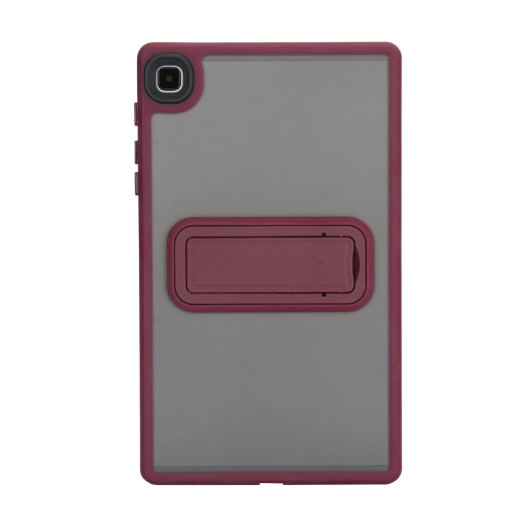 For Samsung Galaxy Tab A7 Lite Skin Feel Holder PC Hybrid TPU Tablet Case(Wine Red) - Tab A7 Lite T220 / T225 by buy2fix | Online Shopping UK | buy2fix