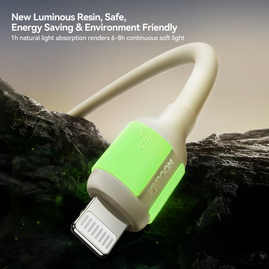 JOYROOM S-A53 Fluorescent Series 3A USB to 8 Pin Fast Charging Data Cable, Length:1.2m(Beige) by JOYROOM