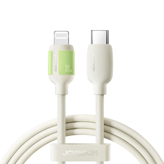 JOYROOM S-A53 Fluorescent Series 30W Type-C to 8 Pin Fast Charging Data Cable, Length:2m(Beige) by JOYROOM