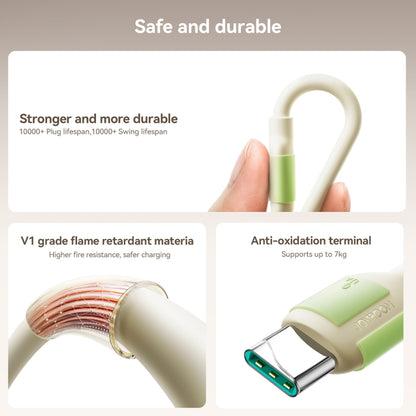 JOYROOM S-A53 Fluorescent Series 3A USB to Type-C Fast Charging Data Cable, Length:1.2m(Beige) by JOYROOM