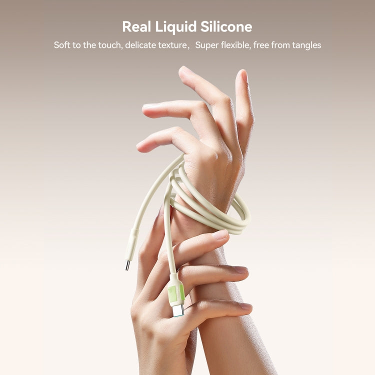 JOYROOM S-A53 Fluorescent Series 60W Type-C to Type-C Fast Charging Data Cable, Length:2m(Beige) by JOYROOM