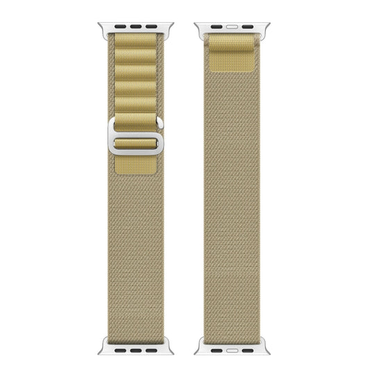 For Apple Watch 46mm / 49mm / 45mm / 44mm DUX DUCIS GS Series Nylon Loop Watch Band(Tan) by DUX DUCIS