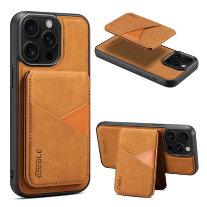 For iPhone 13 Pro ESEBLE E2 Retro Texture Card Slots MagSafe RFID Leather Case(Yellow) - iPhone 13 Pro Cases by ESEBLE | Online Shopping UK | buy2fix