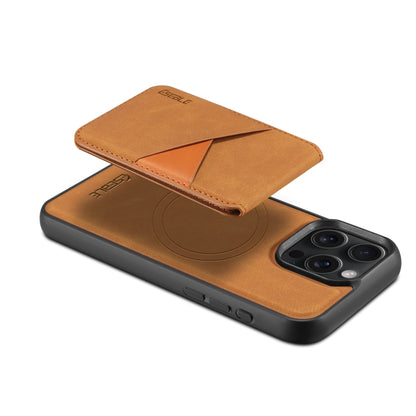 For iPhone 13 Pro ESEBLE E2 Retro Texture Card Slots MagSafe RFID Leather Case(Yellow) - iPhone 13 Pro Cases by ESEBLE | Online Shopping UK | buy2fix