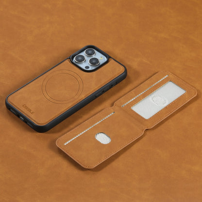 For iPhone 13 Pro Max ESEBLE E2 Retro Texture Card Slots MagSafe RFID Leather Case(Yellow) - iPhone 13 Pro Max Cases by ESEBLE | Online Shopping UK | buy2fix