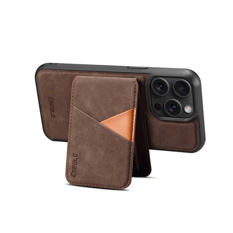 For iPhone 14 Pro ESEBLE E2 Retro Texture Card Slots MagSafe RFID Leather Case(Coffee) - iPhone 14 Pro Cases by ESEBLE | Online Shopping UK | buy2fix