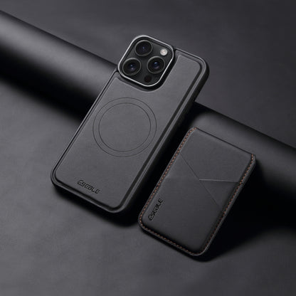For iPhone 14 Pro ESEBLE E3 Plain Texture Card Slots MagSafe RFID Leather Case(Black) - iPhone 14 Pro Cases by ESEBLE | Online Shopping UK | buy2fix